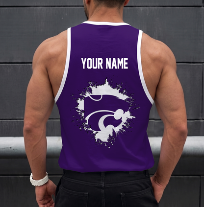 SPECIAL EDITION - NEW CUSTOMIZED NCAA FBS24 KSW KANSAS STATE WILDCATS UNISEX TANK TOP