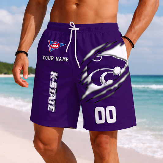 LIMITED DROP - NEW CUSTOMIZED | NCAA FBS24 KSW KS WILDCATS SHORT PANTS
