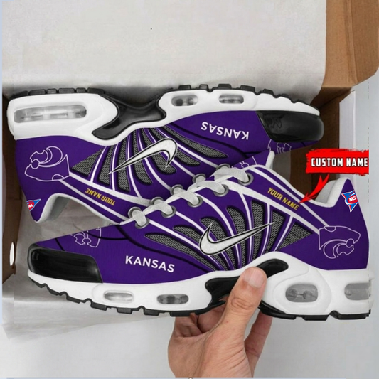 ELITE EDITION - NEW CUSTOMIZED NCAA FBS24 KSW KS WILDCATS UNISEX AIR MAX PLUS SNEAKERS