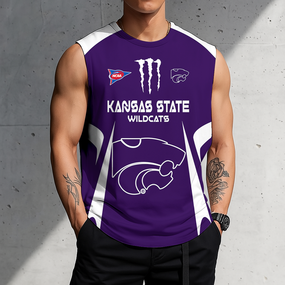 ACTIVE OFFER - NEW CUSTOMIZED | NCAA FBS24 KSW KS WILDCATS MEN'S GYM SHIRT