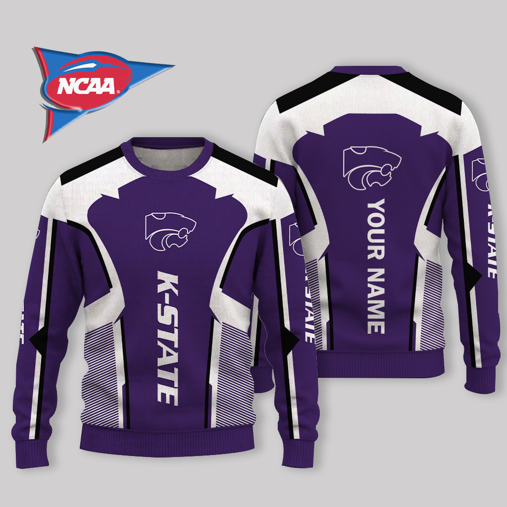 LIMITED EDITION - NEW CUSTOMIZED NCAA FBS24 KSW KANSAS STATE WILDCATS UGLY SWEATER