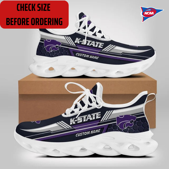 ELITE EDITION - NEW CUSTOMIZED NCAA FBS24 KSW KANSAS STATE WILDCATS CLUNKY SNEAKERS
