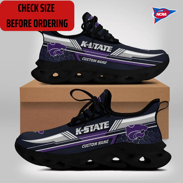 ELITE EDITION - NEW CUSTOMIZED NCAA FBS24 KSW KANSAS STATE WILDCATS CLUNKY SNEAKERS