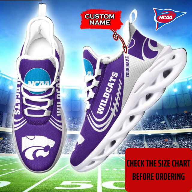 FLASH SALE - NEW CUSTOMIZED NCAA FBS24 KSW KANSAS STATE WILDCATS CLUNKY SNEAKERS