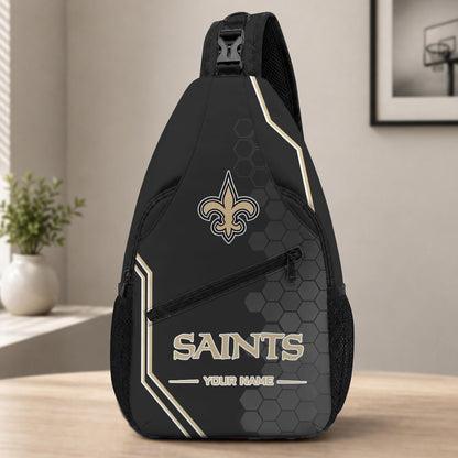 ELITE EDITION - NEW CUSTOMIZED NFL24 NOS NEW ORLEANS SAINTS SLING BAG