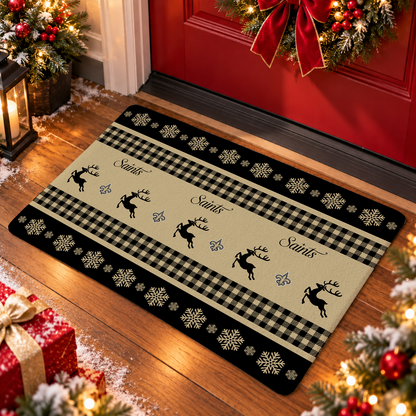 ELITE EDITION - NEW CUSTOMIZED NFL24 NOS NEW ORLEANS SAINTS WATER-ABSORBENT FLOOR MAT