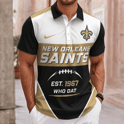 ELITE EDITION - NEW CUSTOMIZED NFL24 NOS NEW ORLEANS SAINTS POLO SHIRT, ZIP POLO SHIRT & T-SHIRTS