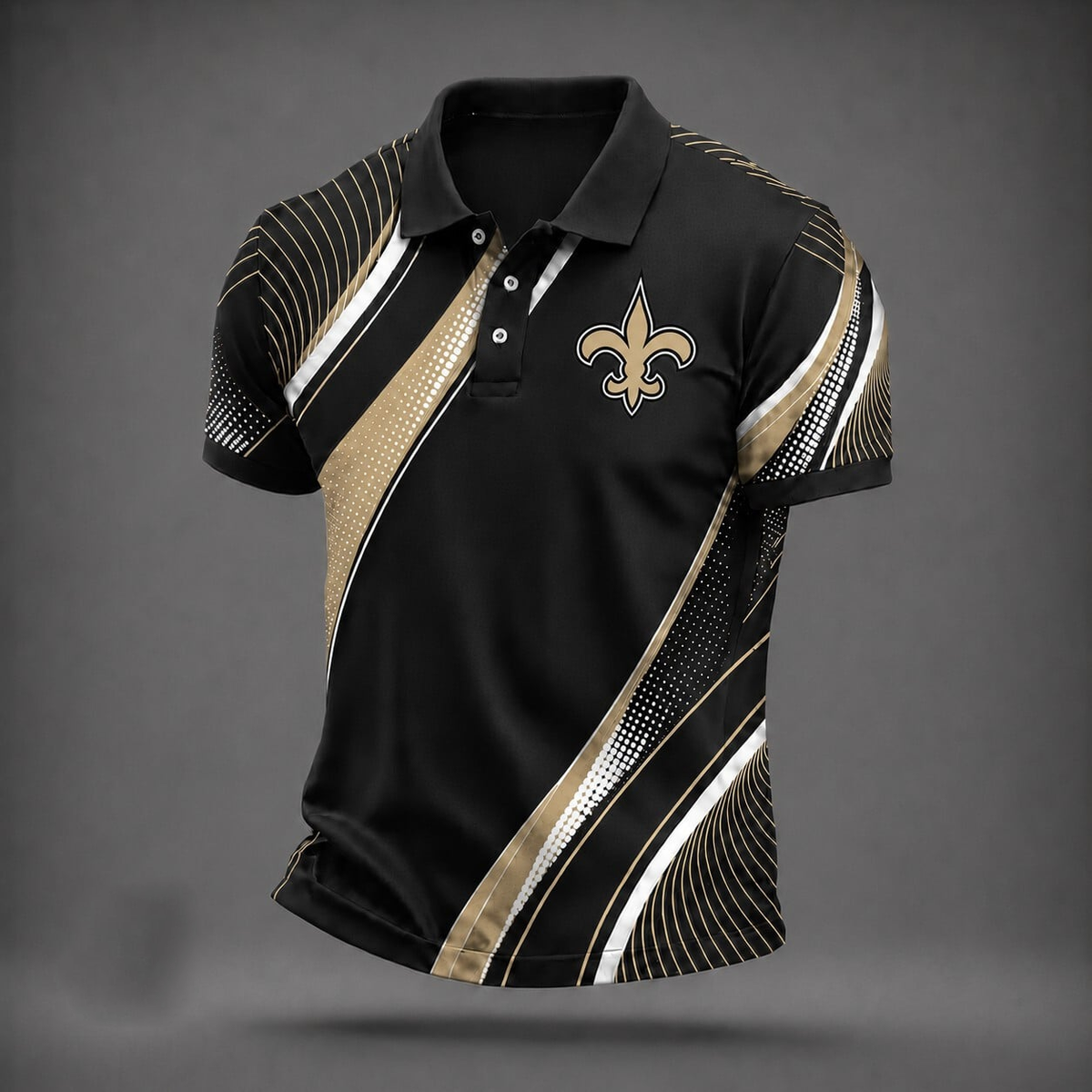 FINAL SALE - NEW CUSTOMIZED NFL24 NOS NEW ORLEANS SAINTS T-SHIRT, POLO SHIRT, ZIP POLO SHIRT, SWEATSHIRT, HOODIE & ZIP HOODIE
