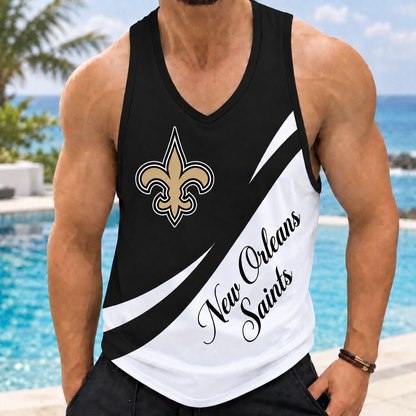ELITE EDITION - NEW CUSTOMIZED NFL24 NOS NEW ORLEANS SAINTS MEN'S TANK TOP