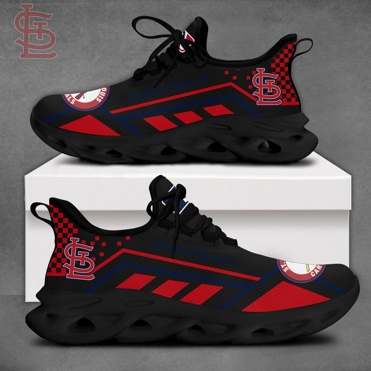 VIRAL EDITION - NEW CUSTOMIZED MLB24 SLC ST. LOUIS CARDINALS MAX SOUL SHOES