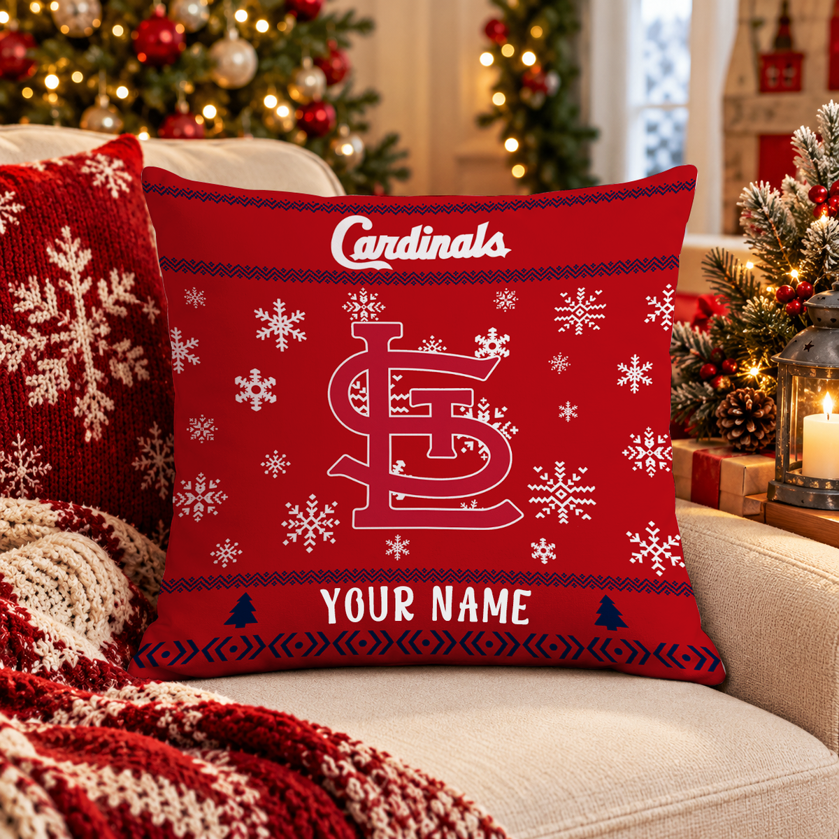 FINAL SALE - NEW PERSONALIZED MLB24 SLC ST. LOUIS CARDINALS PILLOW CASE