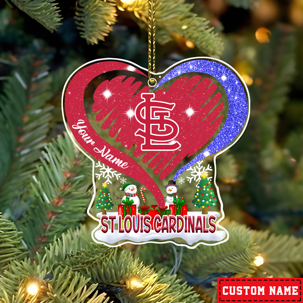 FINAL SALE - NEW CUSTOMIZED MLB24 SLC ST. LOUIS CARDINALS CHRISTMAS ACRYLIC ORNAMENT