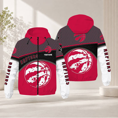 FLASH SALE - NEW CUSTOMIZED NBA24 TRA TORONTO RAPTORS WINDBREAKER JACKET