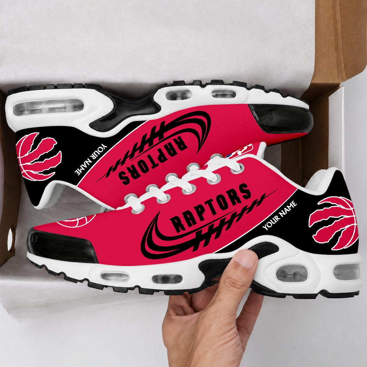 LIMITED EDITION - NEW CUSTOMIZED NBA24 TRA TORONTO RAPTORS AIR MAX PLUS SNEAKERS