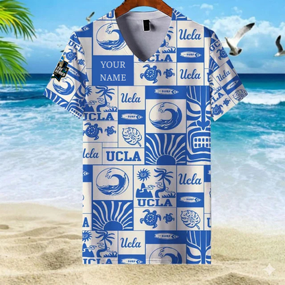 LIMITED EDITION - NEW CUSTOMIZED NCAA CWS24 UCB UCLA BRUINS V-NECK FEMALE SHIRT