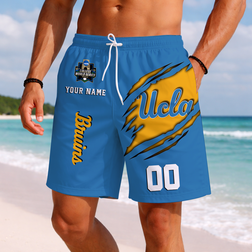 LIMITED DROP - NEW CUSTOMIZED | NCAA CWS24 UCB UCLA BRUINS SHORT PANTS