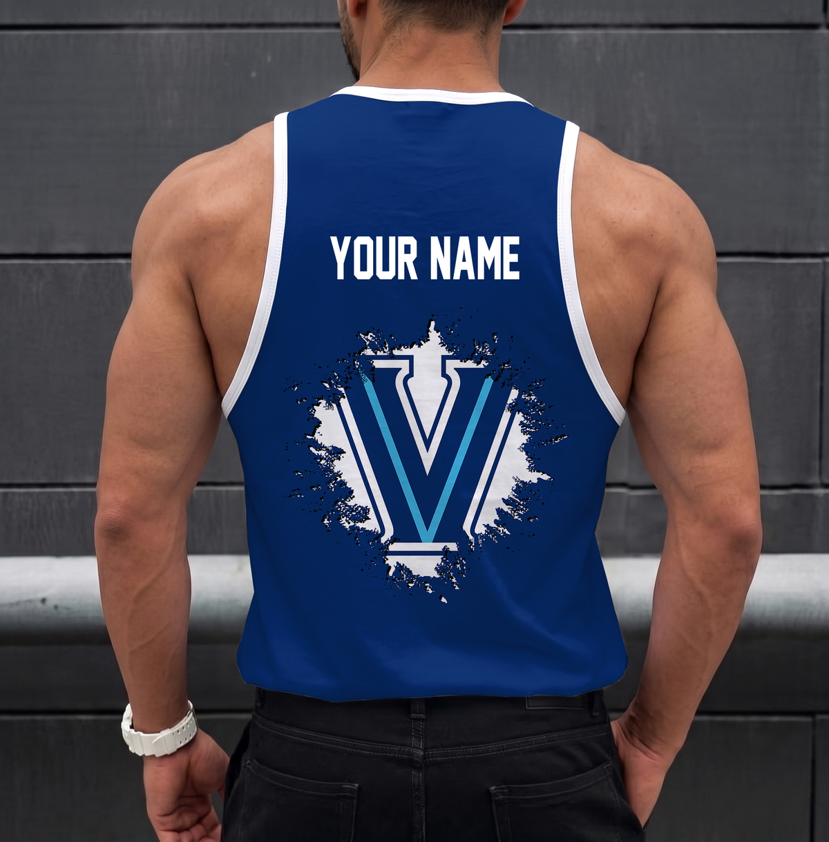 EXCLUSIVE EDTION - NEW CUSTOMIZED NCAA MAM24 VIW VILLANOVA WILDCATS STRAPPY UNISEX TANK TOP