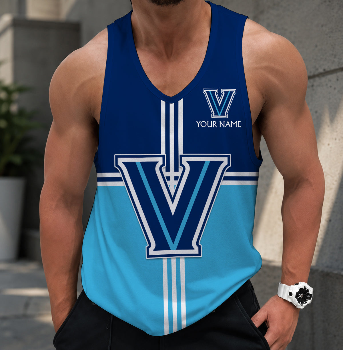 EXCLUSIVE EDTION - NEW CUSTOMIZED NCAA MAM24 VIW VILLANOVA WILDCATS STRAPPY UNISEX TANK TOP