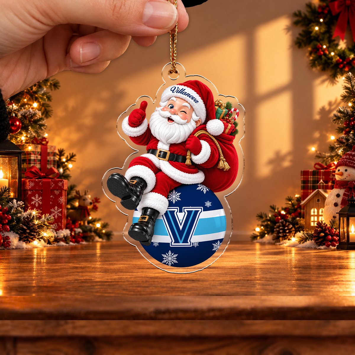 FLASH SALE - NEW CUSTOMIZED NCAA MAM24 VIW VILLANOVA WILDCATS HALLOWEEN ACRYLIC ORNAMENT