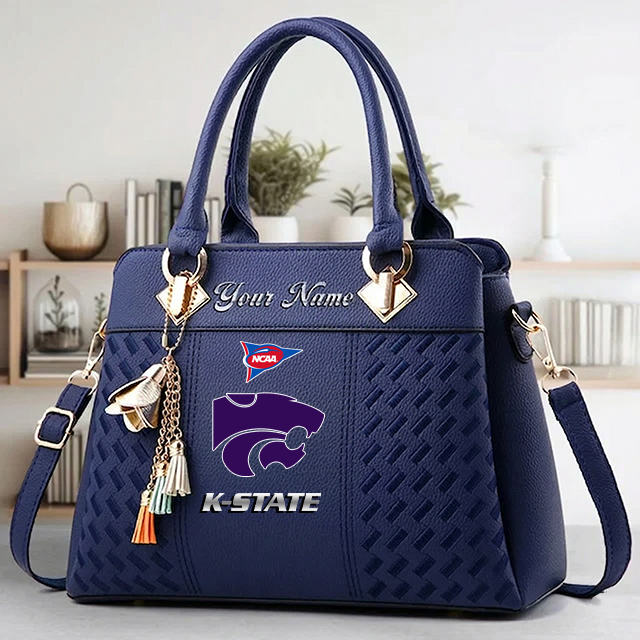 LIMITED EDITION - NEW CUSTOMIZED NCAA FBS24 KSW KS WILDCATS HANDBAG MULTICOLOR