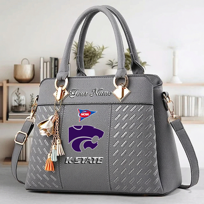 LIMITED EDITION - NEW CUSTOMIZED NCAA FBS24 KSW KS WILDCATS HANDBAG MULTICOLOR