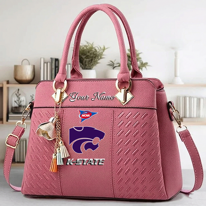 LIMITED EDITION - NEW CUSTOMIZED NCAA FBS24 KSW KS WILDCATS HANDBAG MULTICOLOR