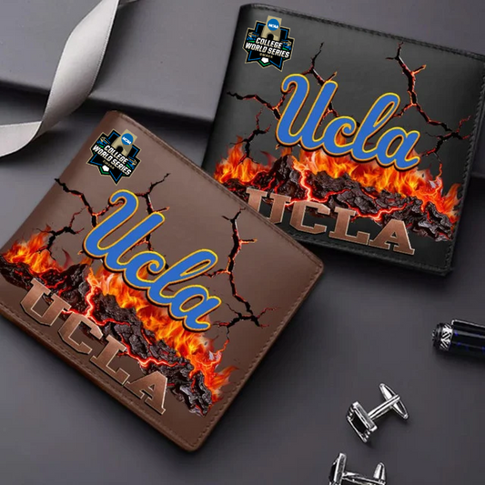 LIMITED EDITION - NEW CUSTOMIZED CWS NCAA24 UCB UCLA BRUINS LEATHER WALLET