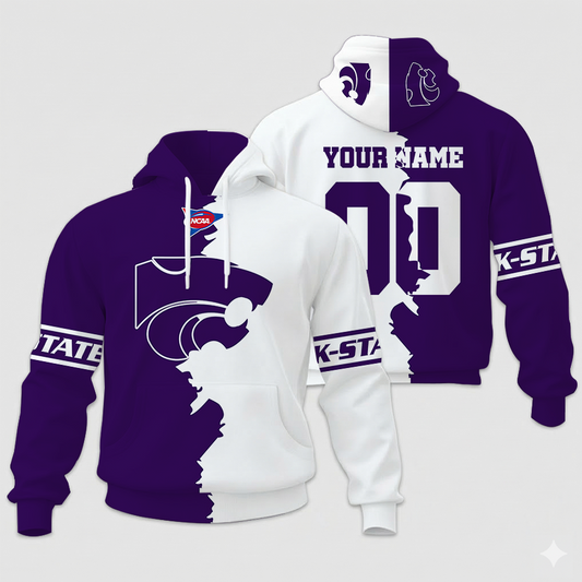 LIMITED EDITION - NEW CUSTOMIZED NCAA FBS24 KSW KS WILDCATS UNISEX HOODIE & ZIP HOODIE
