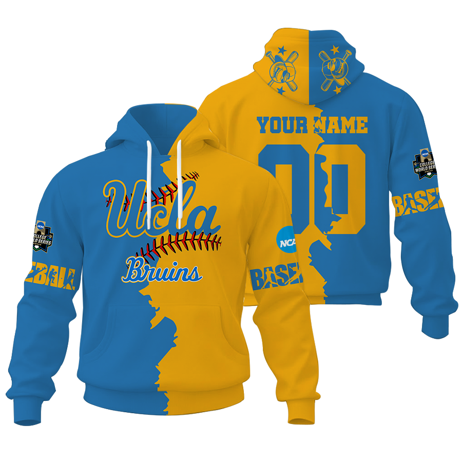 LIMITED EDITION - NEW CUSTOMIZED NCAA CWS24 UCB UCLA BRUINS UNISEX HOODIE & ZIP HOODIE