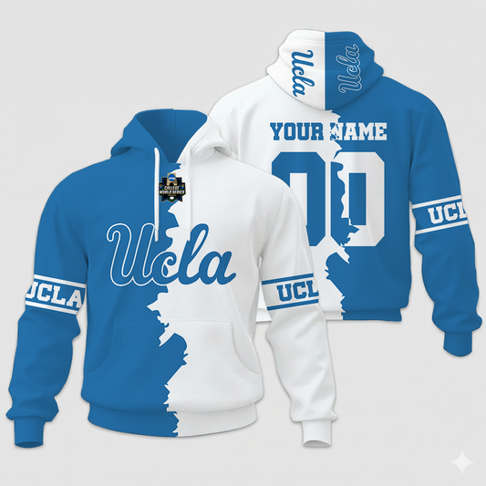 LIMITED EDITION - NEW CUSTOMIZED NCAA CWS24 UCB UCLA BRUINS UNISEX HOODIE & ZIP HOODIE