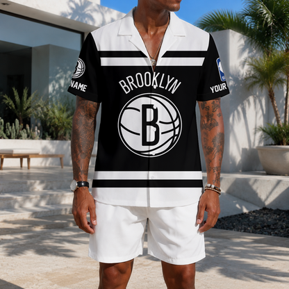LIMITED EDITION - NEW CUSTOMIZED NBA25 BNE BROOKLYN NETS UNISEX HAWAIIAN SHIRT
