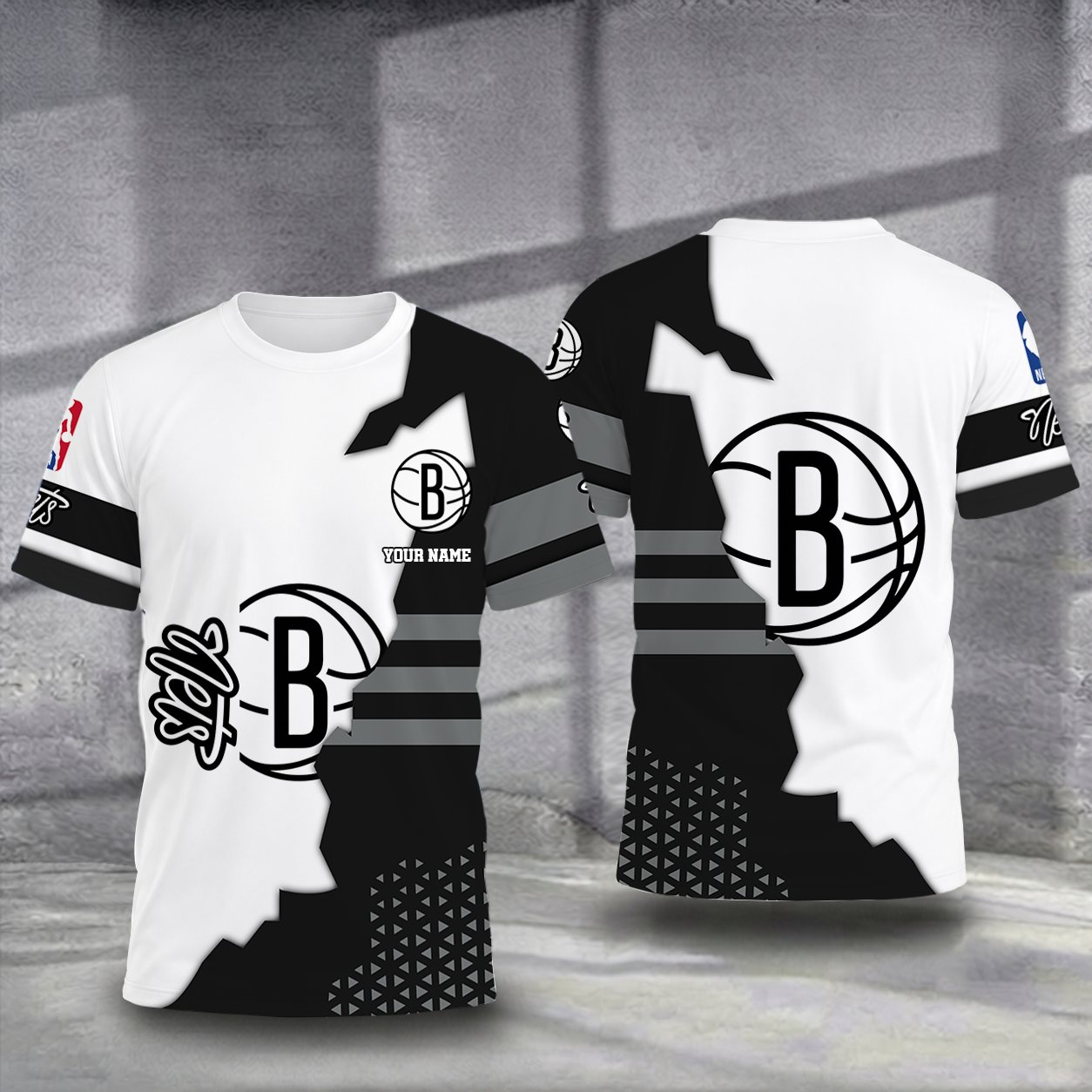 FINAL SALE - NEW CUSTOMIZED NBA25 BNE BROOKLYN NETS T-SHIRT, POLO SHIRT, ZIP POLO SHIRT, SWEATSHIRT, HOODIE & ZIP HOODIE