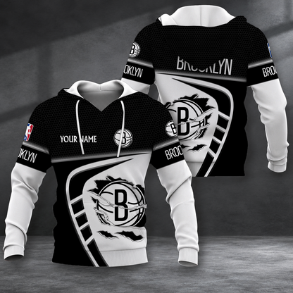 FINAL SALE - NEW CUSTOMIZED NBA25 BNE BROOKLYN NETS T-SHIRT, POLO SHIRT, ZIP POLO SHIRT, SWEATSHIRT, HOODIE & ZIP HOODIE