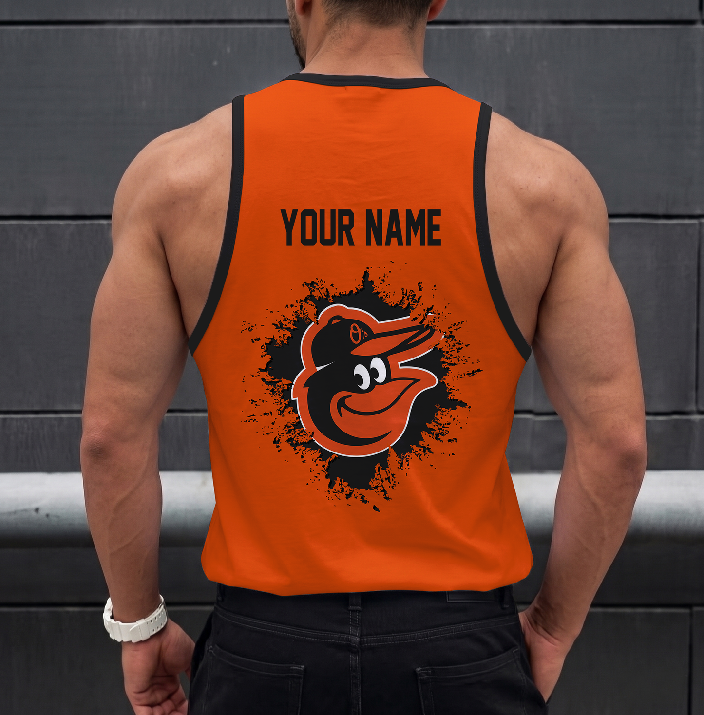 FINAL SALE - NEW CUSTOMIZED MLB25 BALTIMORE ORIOLES UNISEX TANK TOP