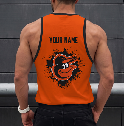 FINAL SALE - NEW CUSTOMIZED MLB25 BALTIMORE ORIOLES UNISEX TANK TOP