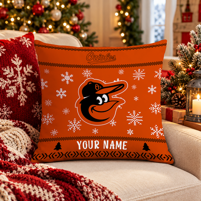FINAL SALE - NEW PERSONALIZED MLB25 BOS BALTIMORE ORIOLES PILLOW CASE