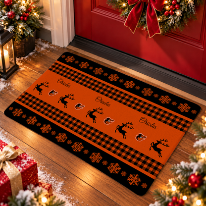VIRAL EDITION - NEW CUSTOMIZED MLB25 BOS BALTIMORE ORIOLES WATER-ABSORBENT FLOOR MAT