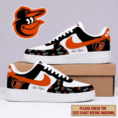 VIRAL EDITION - NEW CUSTOMIZED MLB25 BOS BALTIMORE ORIOLES AF1 SHOES