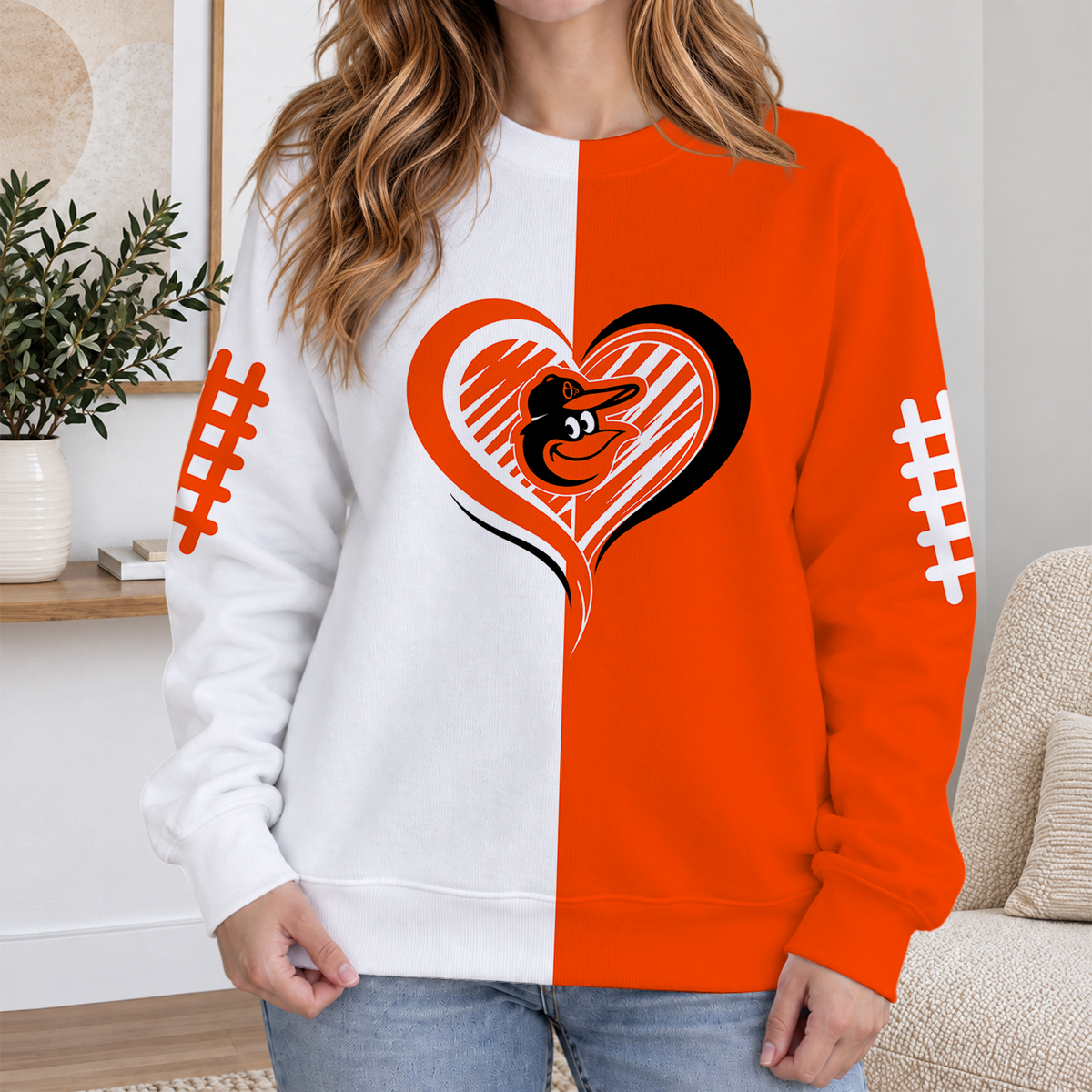 SPECIAL EDITION - NEW CUSTOMIZED MLB25 BOS BALTIMORE ORIOLES RIBBED HOODIE & SWEATSHIRT