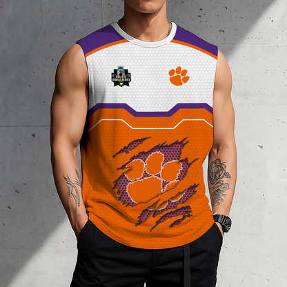LIMITED EDITION - NEW CUSTOMIZED NCAA CWS25 CST CLEMSON TIGERS MEN'S GYM SHIRT