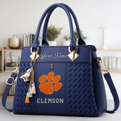 VIRAL EDITON - NEW CUSTOMIZED NCAA CWS25 CST CS TIGERS ZIP HANDBAG MULTICOLOR