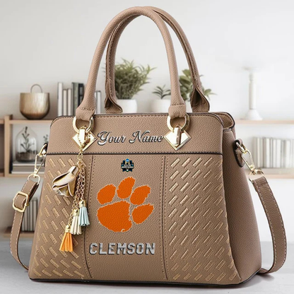 VIRAL EDITON - NEW CUSTOMIZED NCAA CWS25 CST CS TIGERS ZIP HANDBAG MULTICOLOR