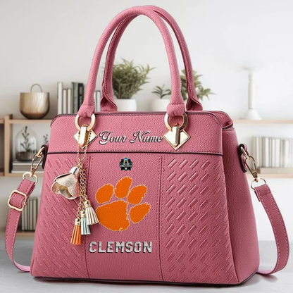 VIRAL EDITON - NEW CUSTOMIZED NCAA CWS25 CST CS TIGERS ZIP HANDBAG MULTICOLOR