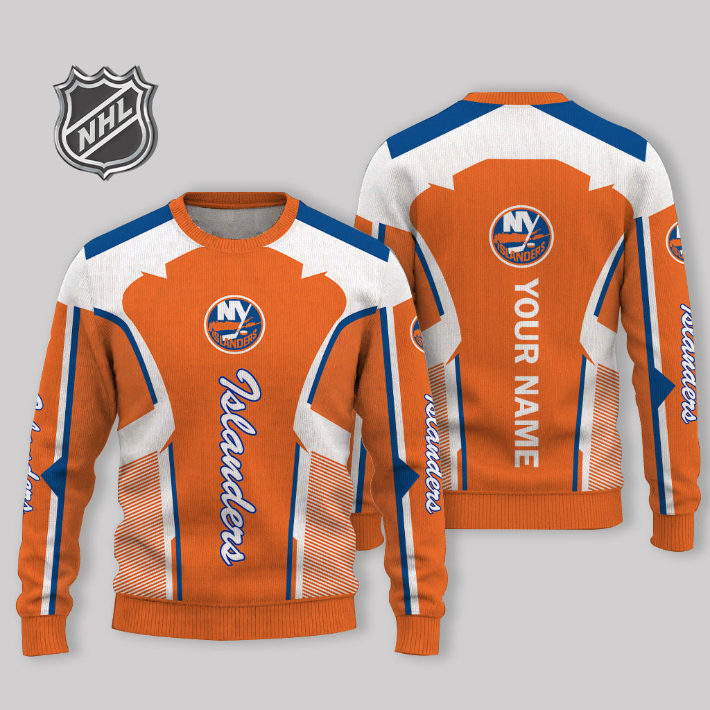 LIMITED EDITION - NEW CUSTOMIZED NHL25 NYI NEW YORK ISLANDERS UGLY SWEATER