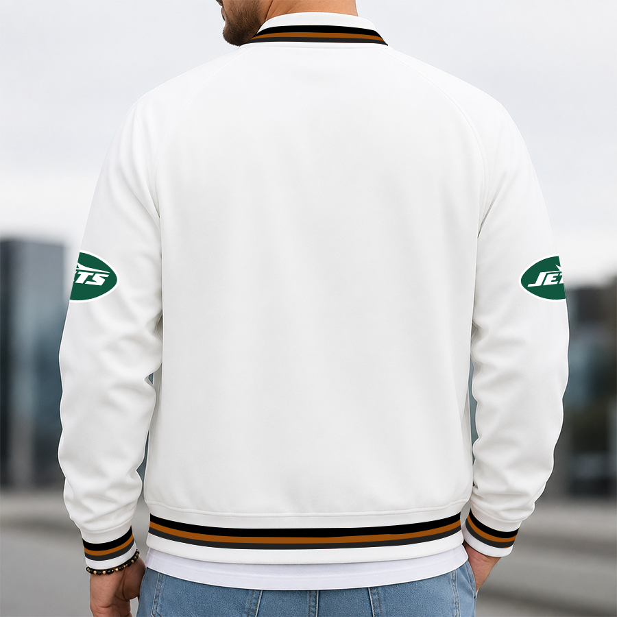 [SPECIAL OFFER] NEW CUSTOMIZED NFL25 NYJ NEW YORK JETS MEN'S CASUAL JACKET