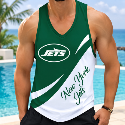 ELITE EDITION - NEW CUSTOMIZED NFL25 NYJ NEW YORK JETS MEN'S TANK TOP