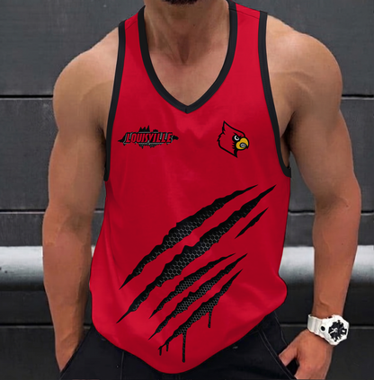 EXCLUSIVE EDTION - NEW CUSTOMIZED NCAA MAM25 ULC LOUISVILLE CARDINALS STRAPPY UNISEX TANK TOP