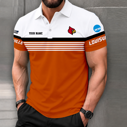 LIMITED EDITION - NEW CUSTOMIZED NCAA MAM25 ULC LOUISVILLE CARDINALS POLO SHIRT