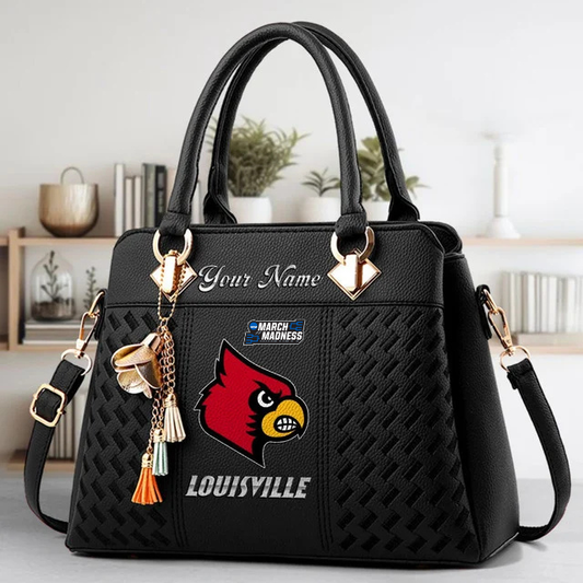 VIRAL EDITON - NEW CUSTOMIZED NCAA MAM25 ULC UL CARDINALS ZIP HANDBAG MULTICOLOR