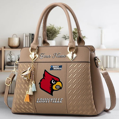 VIRAL EDITON - NEW CUSTOMIZED NCAA MAM25 ULC UL CARDINALS ZIP HANDBAG MULTICOLOR